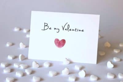 Freebie: Fingerprint Herz zum Valentinstag