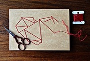 DIY Herzkarte Sticken