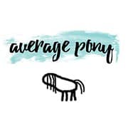 Handgezeichnetes Zebra mit der Aufschrift 'average pony', symbolisiert kreative und handgemachte Kunst bei HANDMADE Kultur.