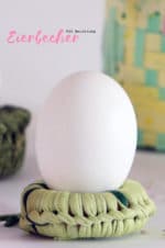 Eierbecher mit Jersey-Garn