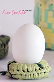 Eierbecher mit Jersey-Garn