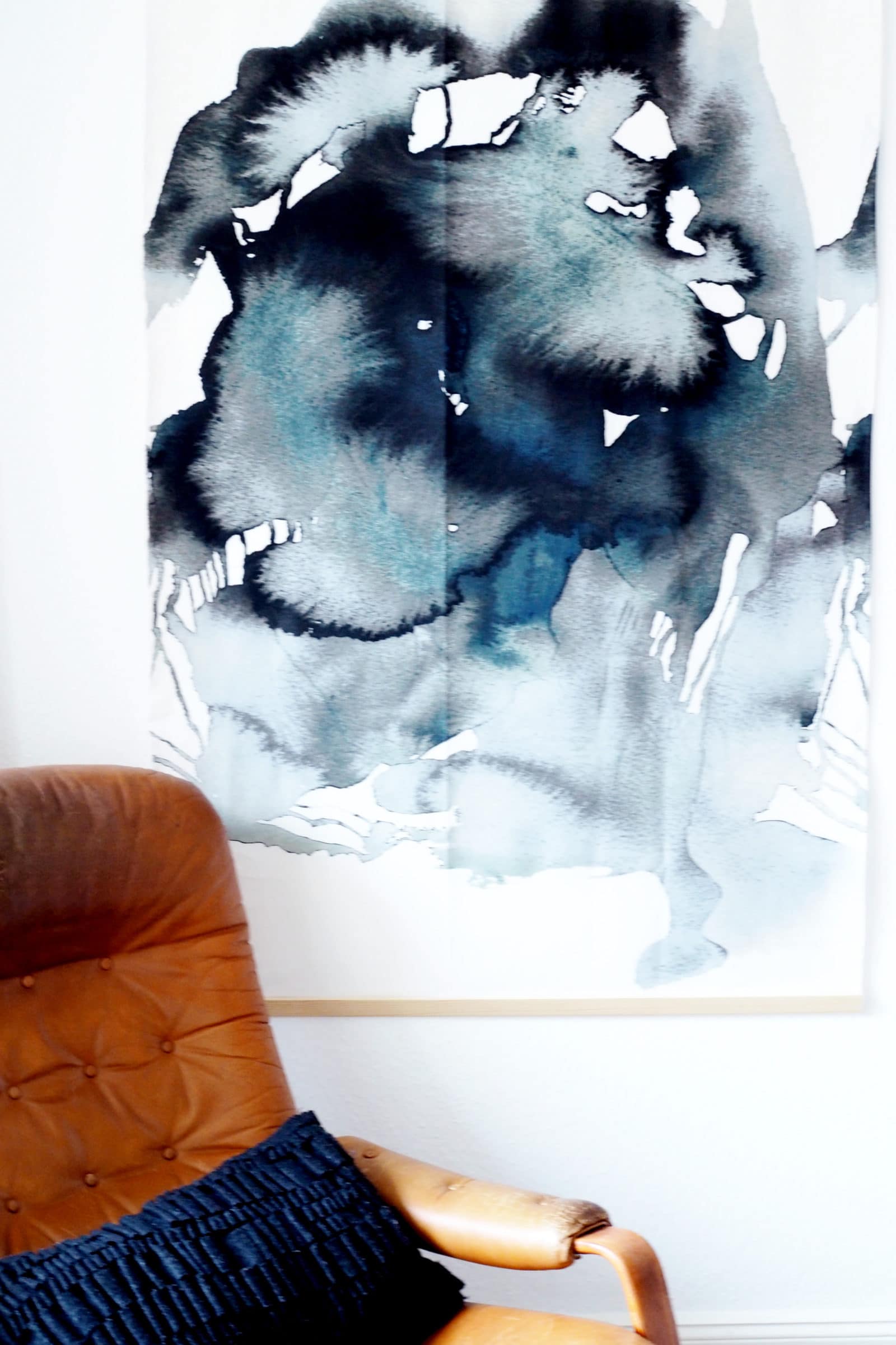 DIY-Aquarell-Bild ohne Pinsel und Farbe