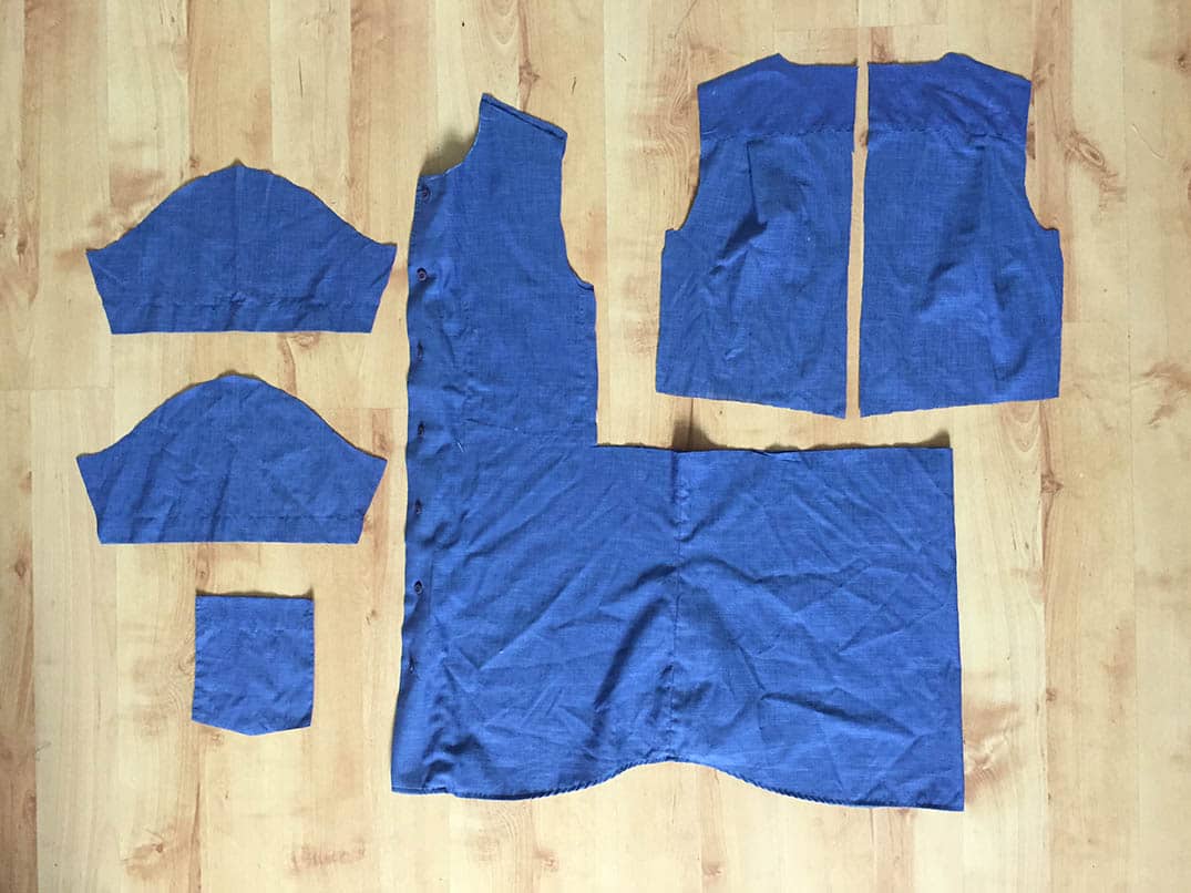 ein einfaches Kinderkleid aus einem Herrenhemd nähen