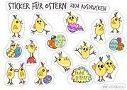 Ostern Sticker zum Ausdrucken (Freebie)