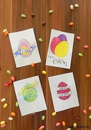 Osterkarten im Handlettering Stil – Gratis Printable