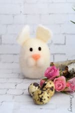 gefilzte Osterdeko – Hasenduo „Günther und Trude“
