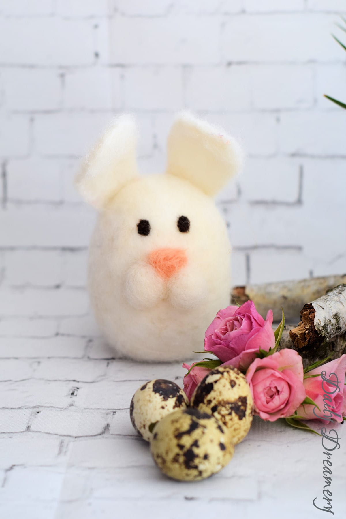 gefilzte Osterdeko – Hasenduo „Günther und Trude“