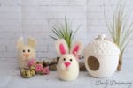 gefilzte Osterdeko – Hasenduo „Günther und Trude“