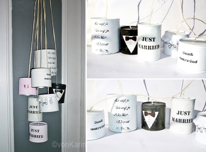 Hochzeitsdosen – ein Dosen-Upcycling