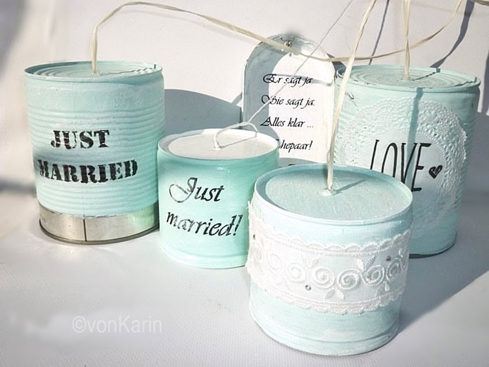 Hochzeitsdosen – ein Dosen-Upcycling