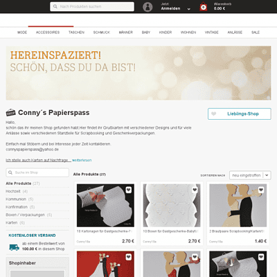 Conny´s Papierspass - Hier findet ihr Grußkarten mit verschiedener Designs und für viele Anlässe sowie verschiedenen Stanzteile für Scrapbooking und Geschenkverpackungen.