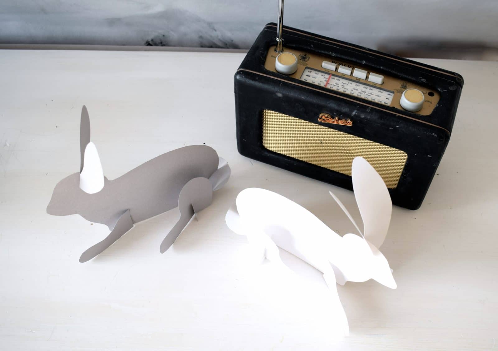 3D-Hasen aus Papier