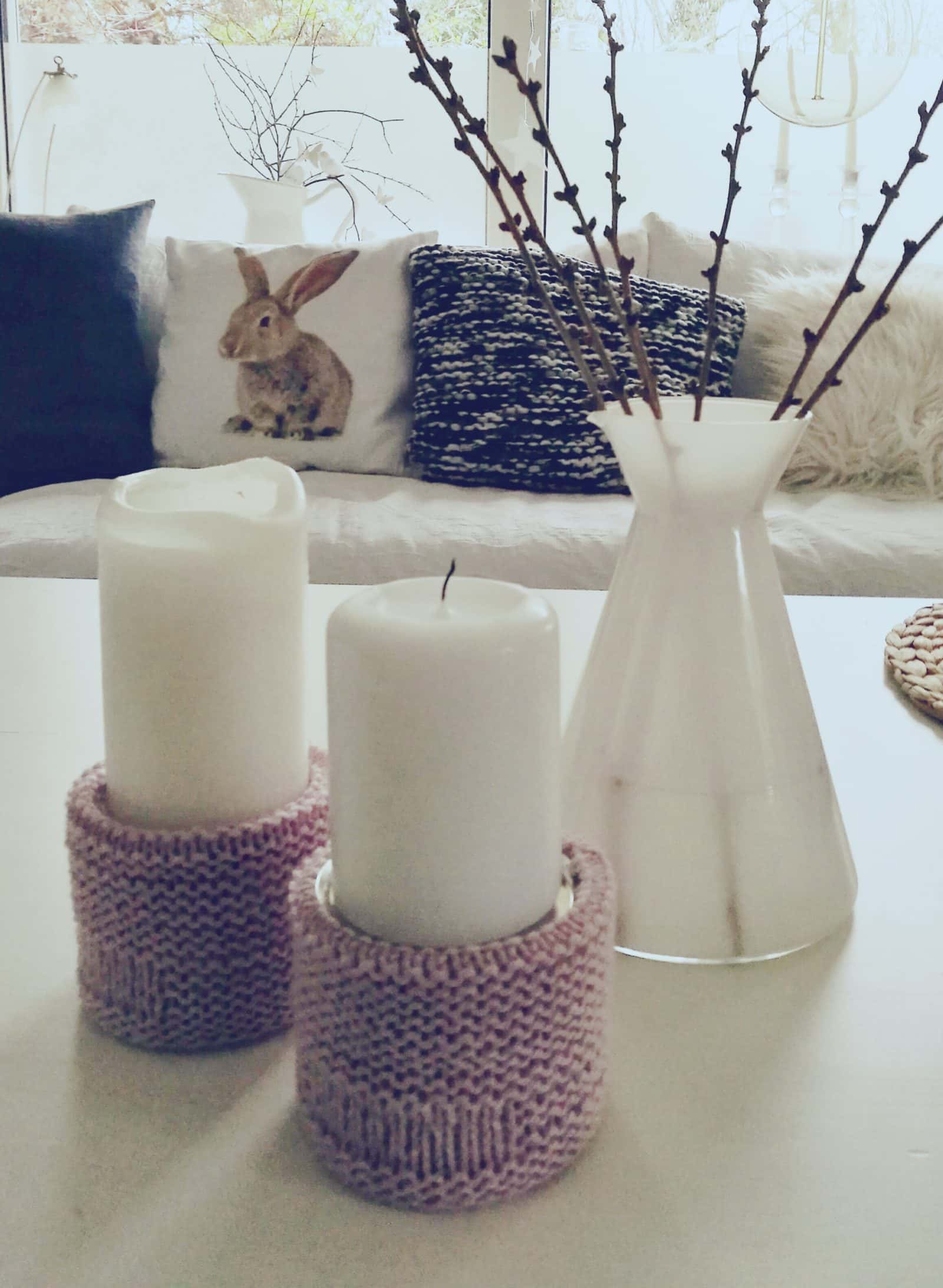 DIY Kerzenhalter stricken