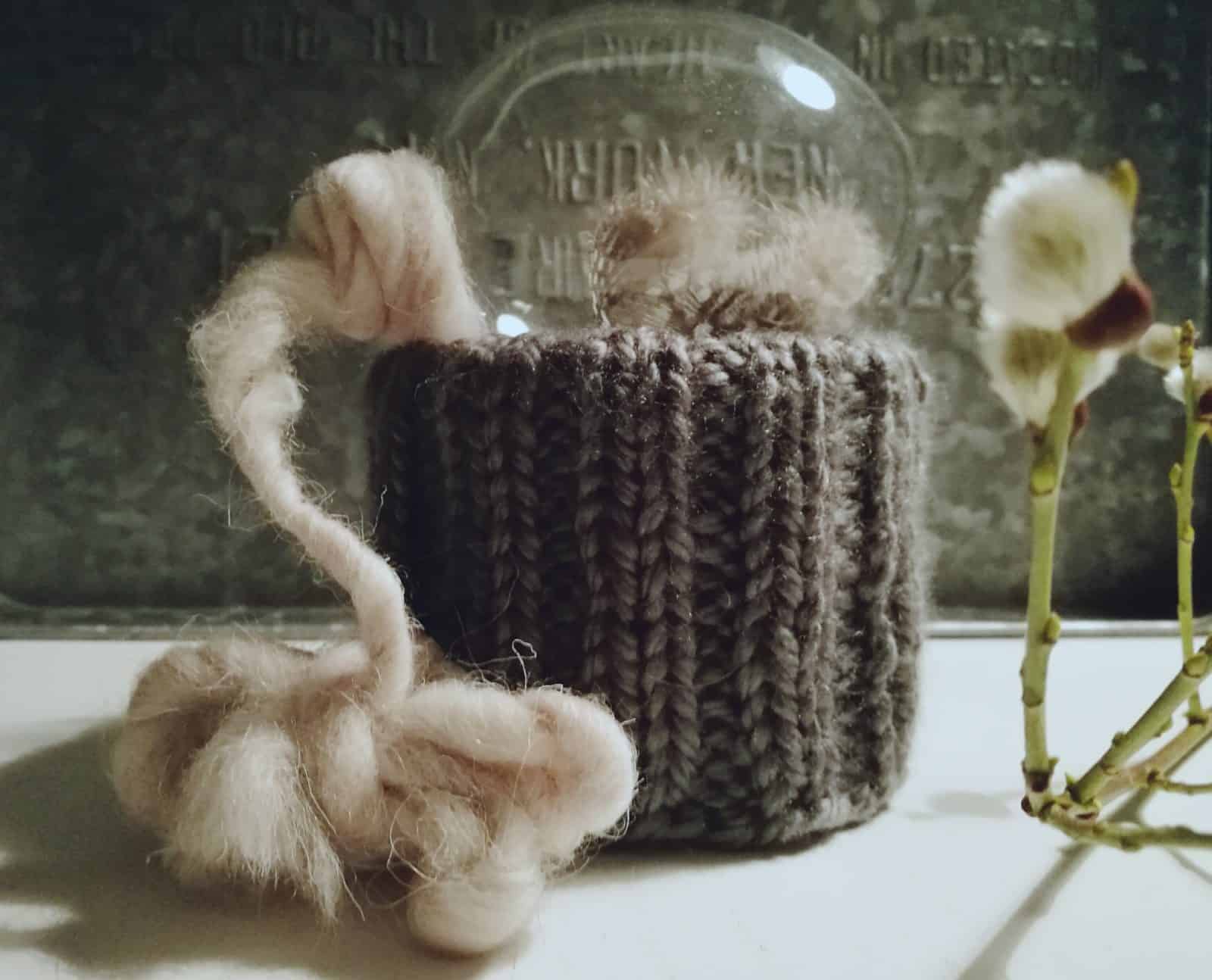 DIY Kerzenhalter stricken