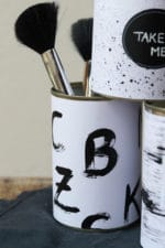 Utensilos/ Stiftehalter in schwarz/weiß