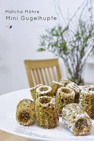 Matcha Mini Gugelhupf mit Möhren | Mohntage