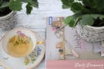 geflochtener Blumentopf mit Papiergarn