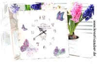 Vintage Uhr mit Freezer Paper basteln