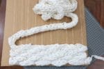 handgestrickte und gewebte Badematte