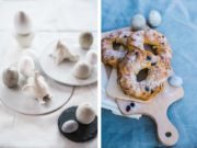 Für die Kaffeetafel zu Ostern: Hefekringel mit Trockenfrüchten, Nüssen, Mohn und Pistazien