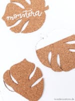 DIY Monstera Kork Untersetzer
