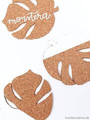 DIY Monstera Kork Untersetzer
