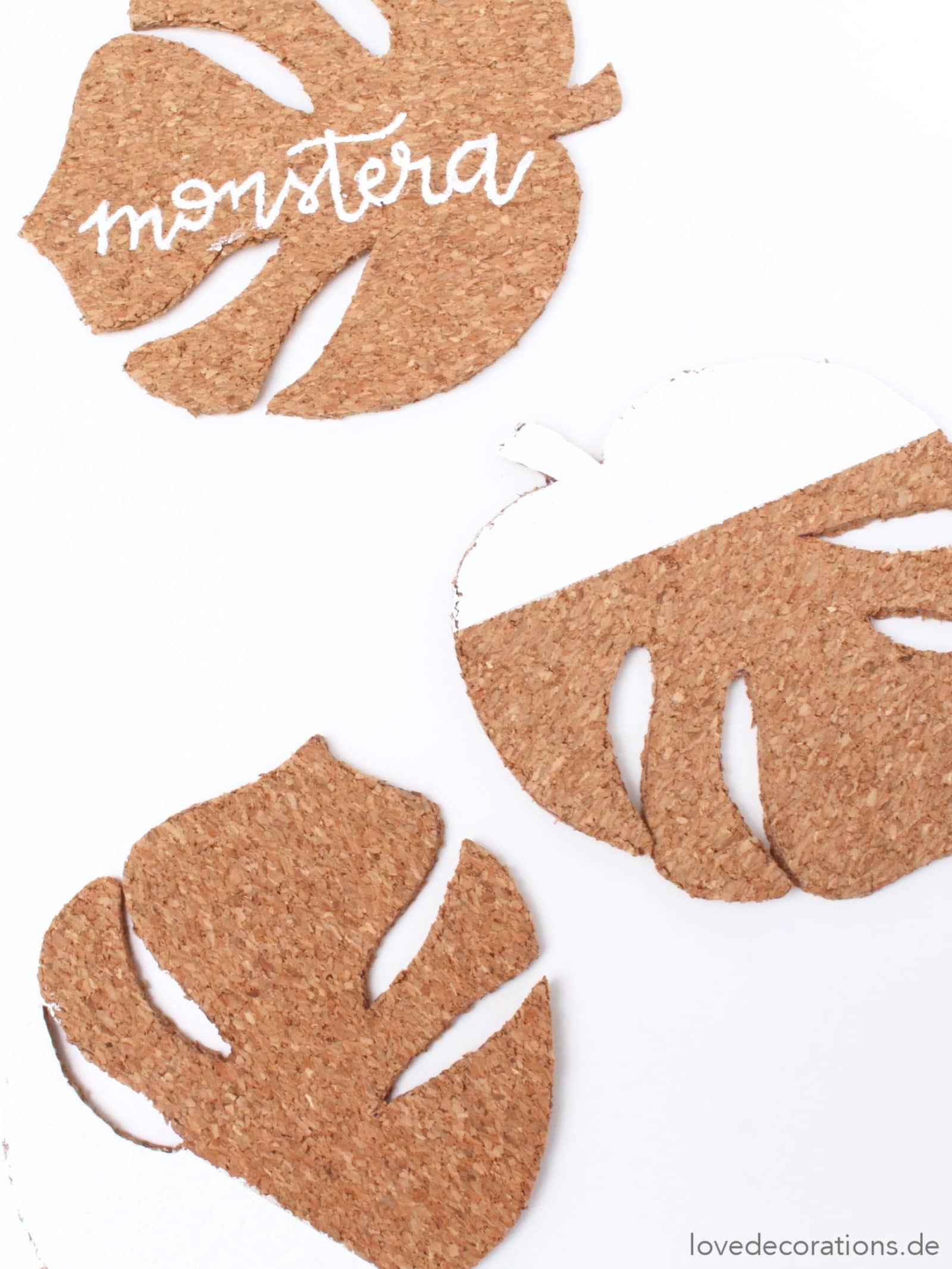 DIY Monstera Kork Untersetzer