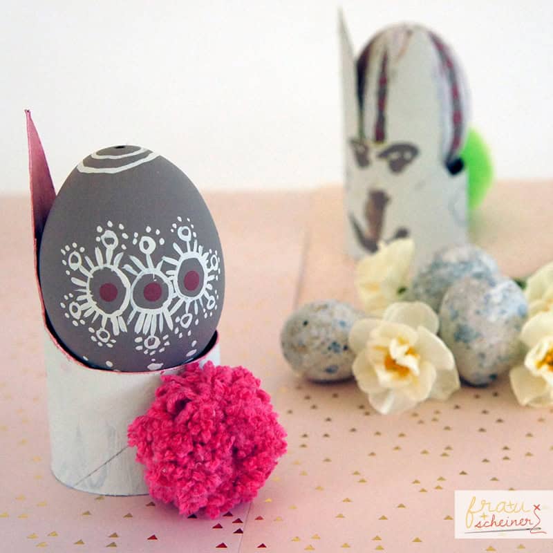 Emo-Bunnys aus recycelten Klopapierrollen