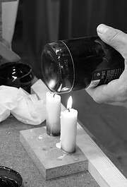 Glasflasche Upcycling