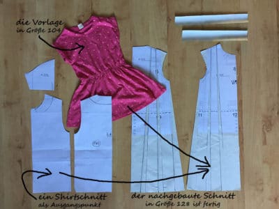 Schnittkonstruktion für Anfänger: ein Schnittmuster für ein sommerliches Jersey-Kleid selber konstruieren