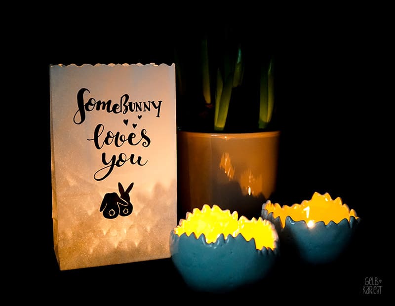 Oster-DIY: Lichttüte mit Lettering