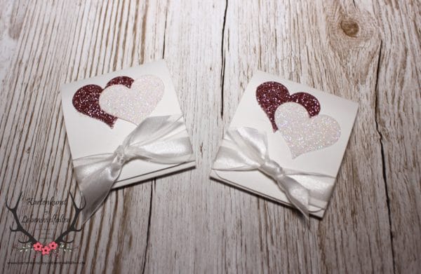 Gastgeschenk mit Merci Herzen zur Hochzeit