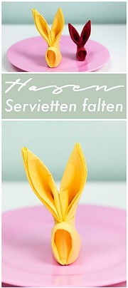 DIY Hasen Servietten falten