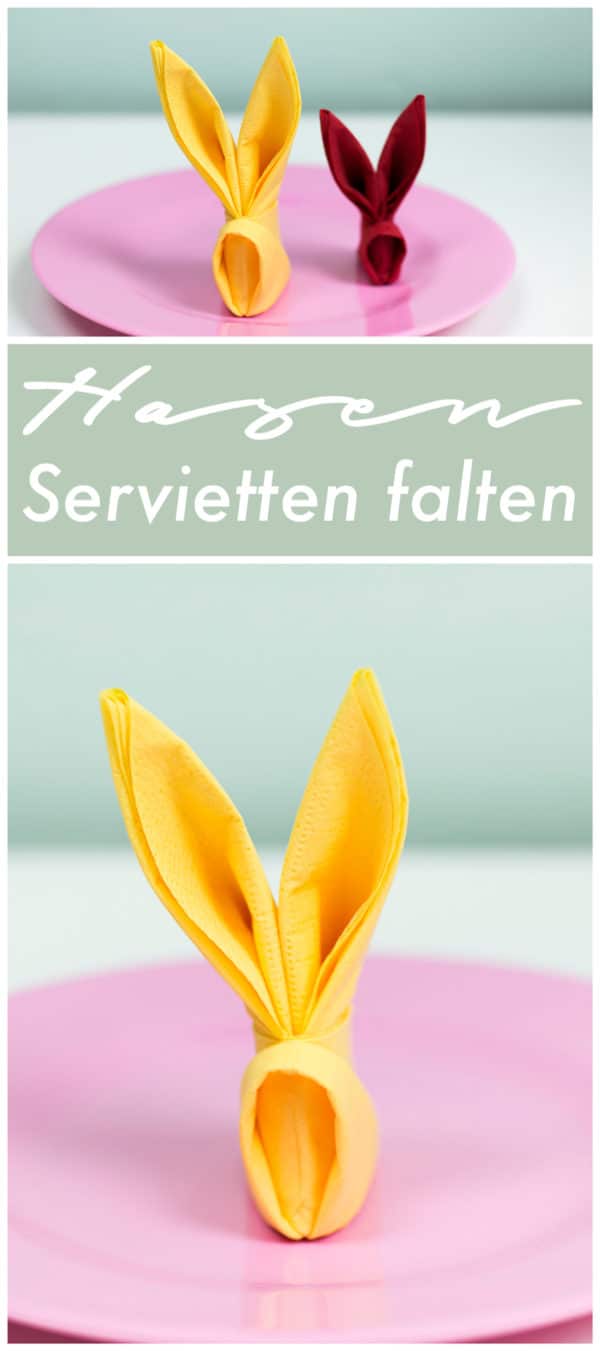 DIY Hasen Servietten falten