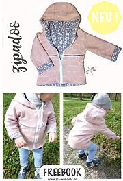 Kinderjäckchen nähen – FREEBOOK Zip Up Hoodie „Zipadoo“