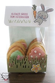 Plätzchenverpackung mit dem Produktpaket Osterkörbchen