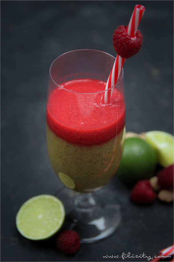 Kiwi-Ananas-Himbeer-Smoothie