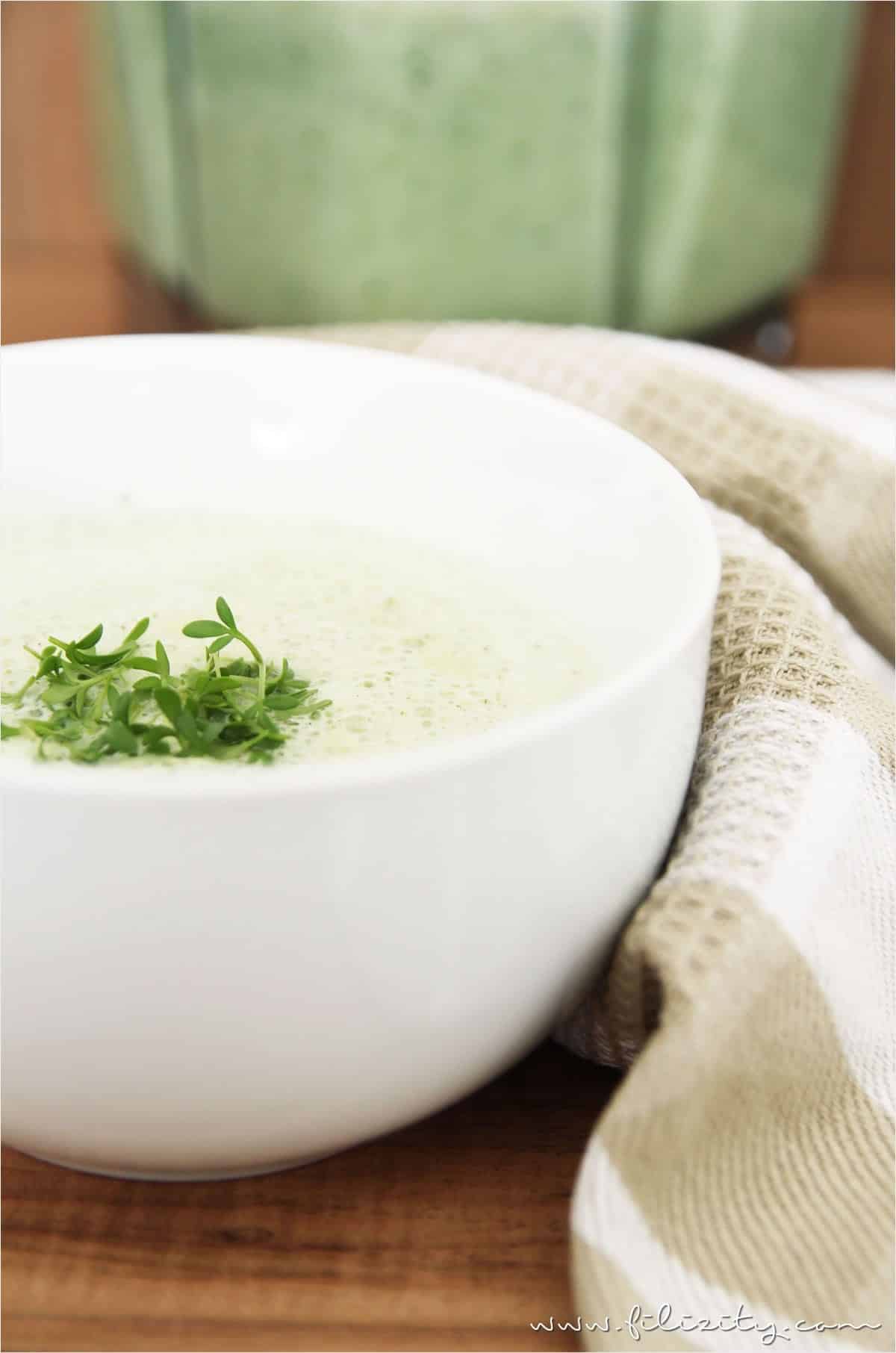 Spargelcremesuppe aus dem Mixer
