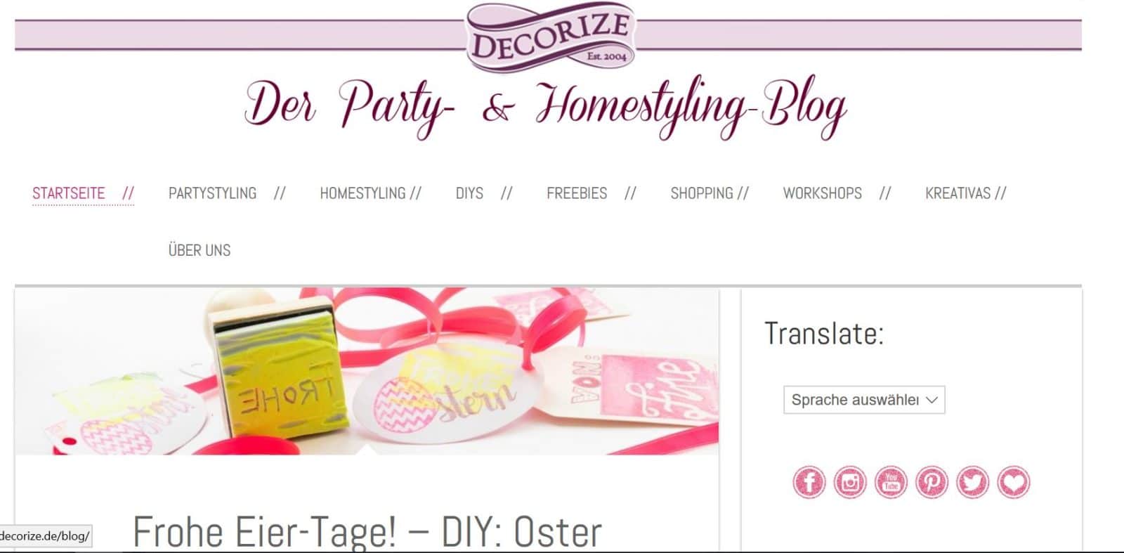 Decorize – Party- und Homestyling