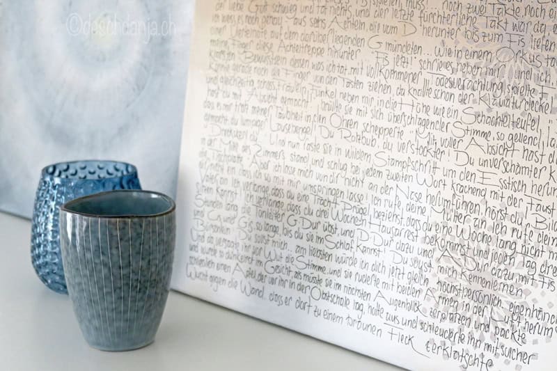 Handlettering auf Keilrahmen