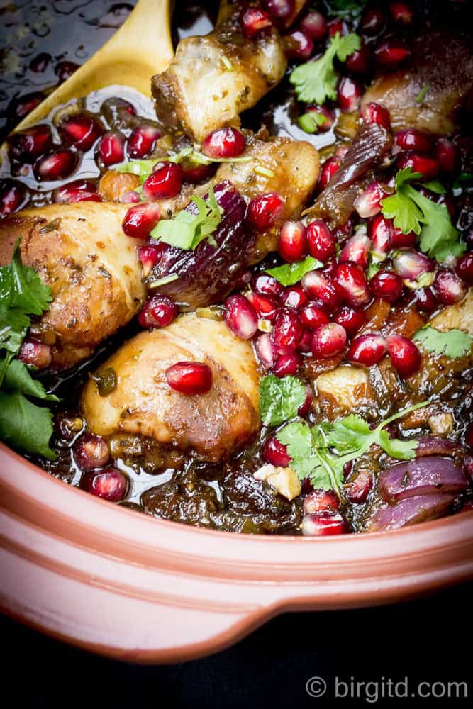Tajine mit Hühnchen, Granatapfel und Aprikosen – ein Gericht wie aus 1001 Nacht & Verlosung [Birgit D]