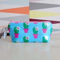 Wash-Bag/Kosmetiktascherl bunt mit Kakteen