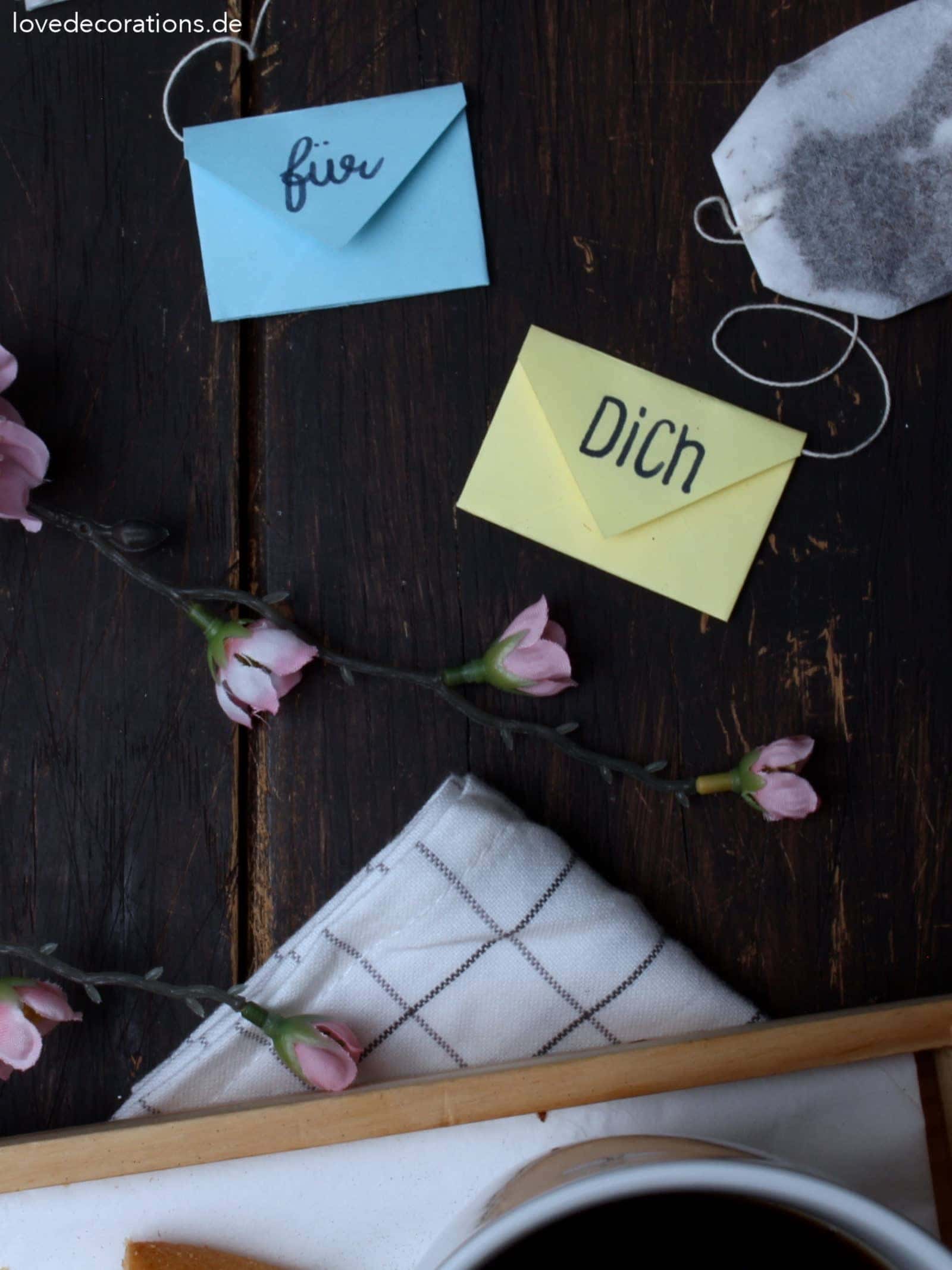DIY Briefumschlag am Teebeutel zum Muttertag