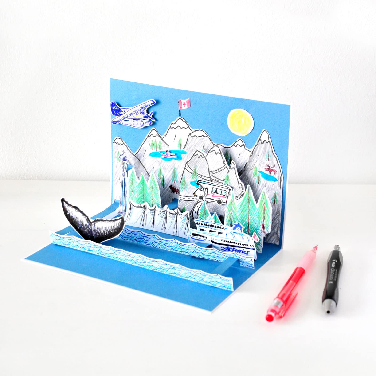 Kanada Pop-up Karte - HANDMADE Kultur