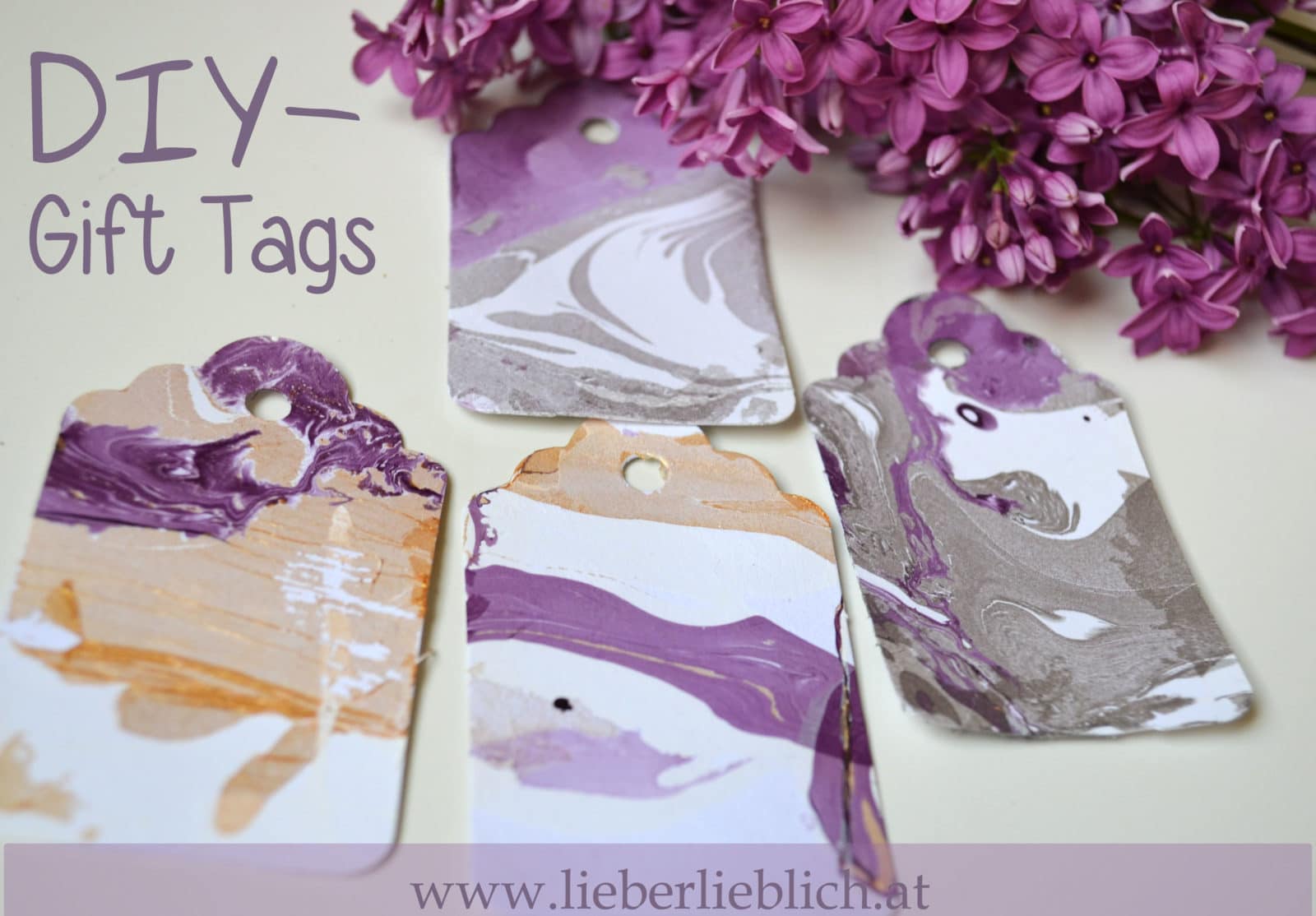 DIY-Marmorierte Geschenkanhänger