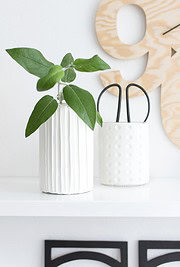 Struktur Vase aus Modelliermasse
