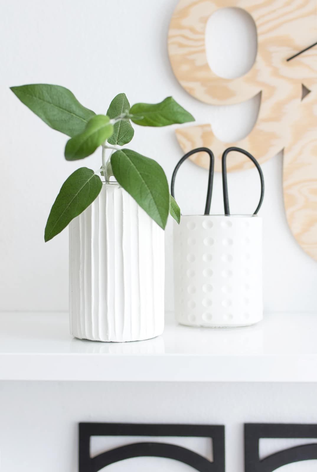 Struktur Vase aus Modelliermasse