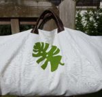 Shopper mit Monstera-Applikation