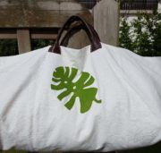 Shopper mit Monstera-Applikation