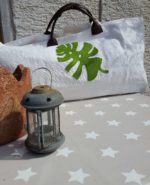 Shopper mit Monstera-Applikation